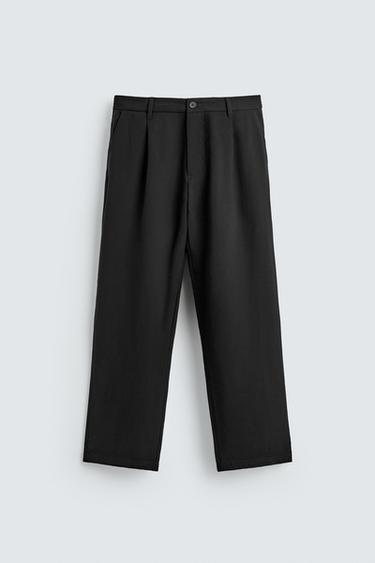 بنطلون مريح منسدل - أسود الخاص بـ Zara