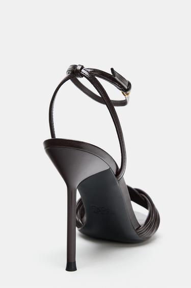 STRAPPY HEEL SANDALS - Brown by Zara - Image 4