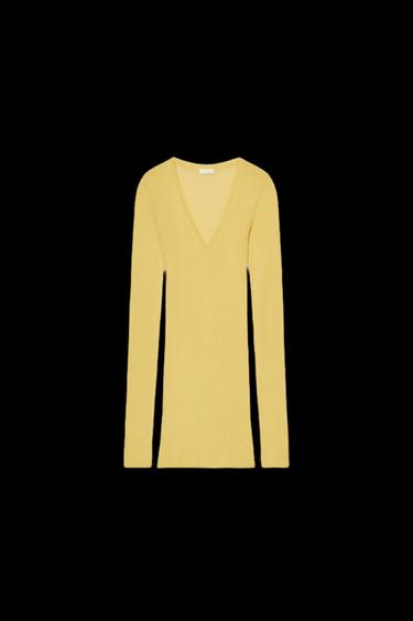 CAMISETA SUPIMA® MANGA LARGA - Amarillo de Zara - Imagen 0