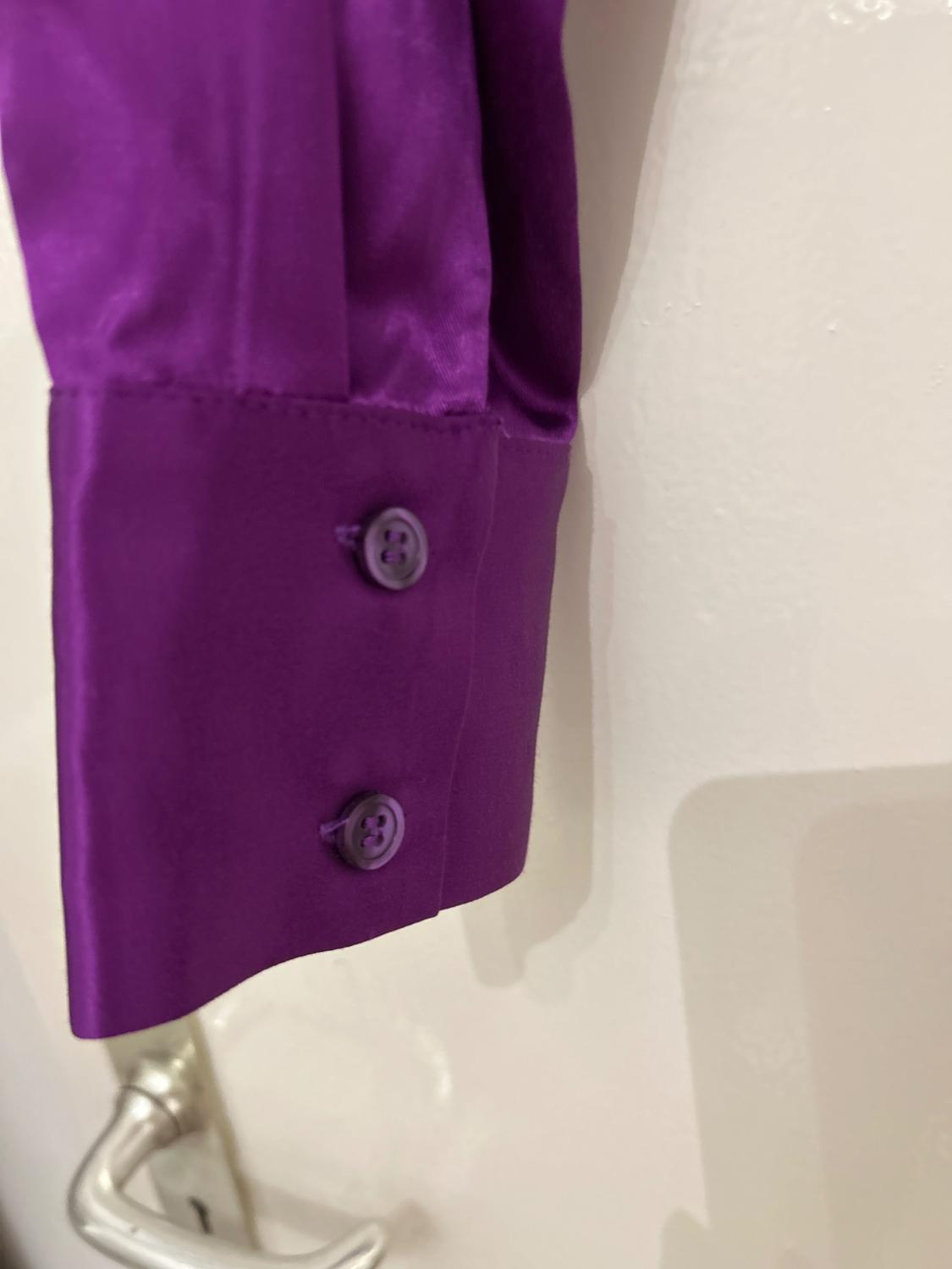 SATIN SHIRT WITH PLEATS - Image 3