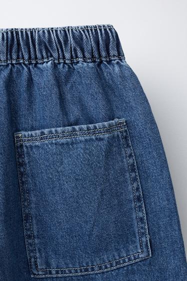 LOOSE-FITTING DENIM BERMUDA SHORTS - Mid-blue by Zara - Image 3