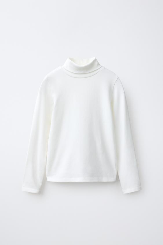 CAMISETA LISA CON MODAL - Blanco de Zara - Imagen 0