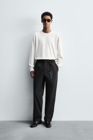 TEXTURED COTTON SWEATER - Ecru by Zara