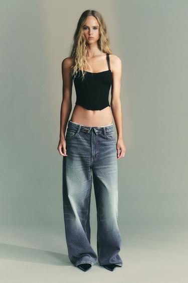 JACQUARD CORSETRY TOP - Black by Zara - Image 0