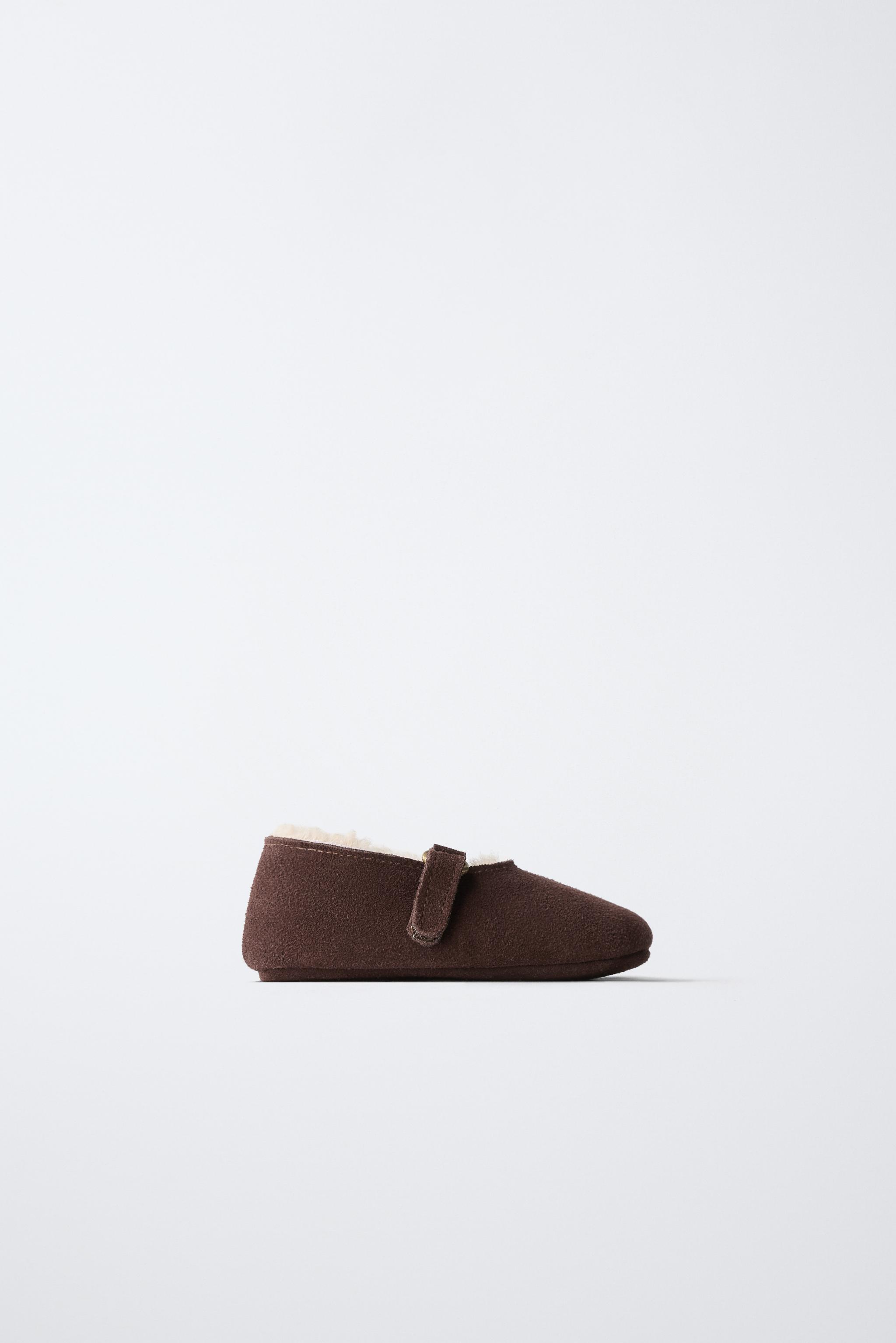 LEATHER BUCKLE BALLERINA SHOES