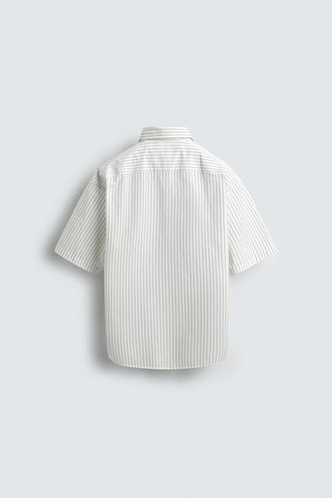 EMBROIDERED STRIPED SHIRT - striped by Zara - Image 7