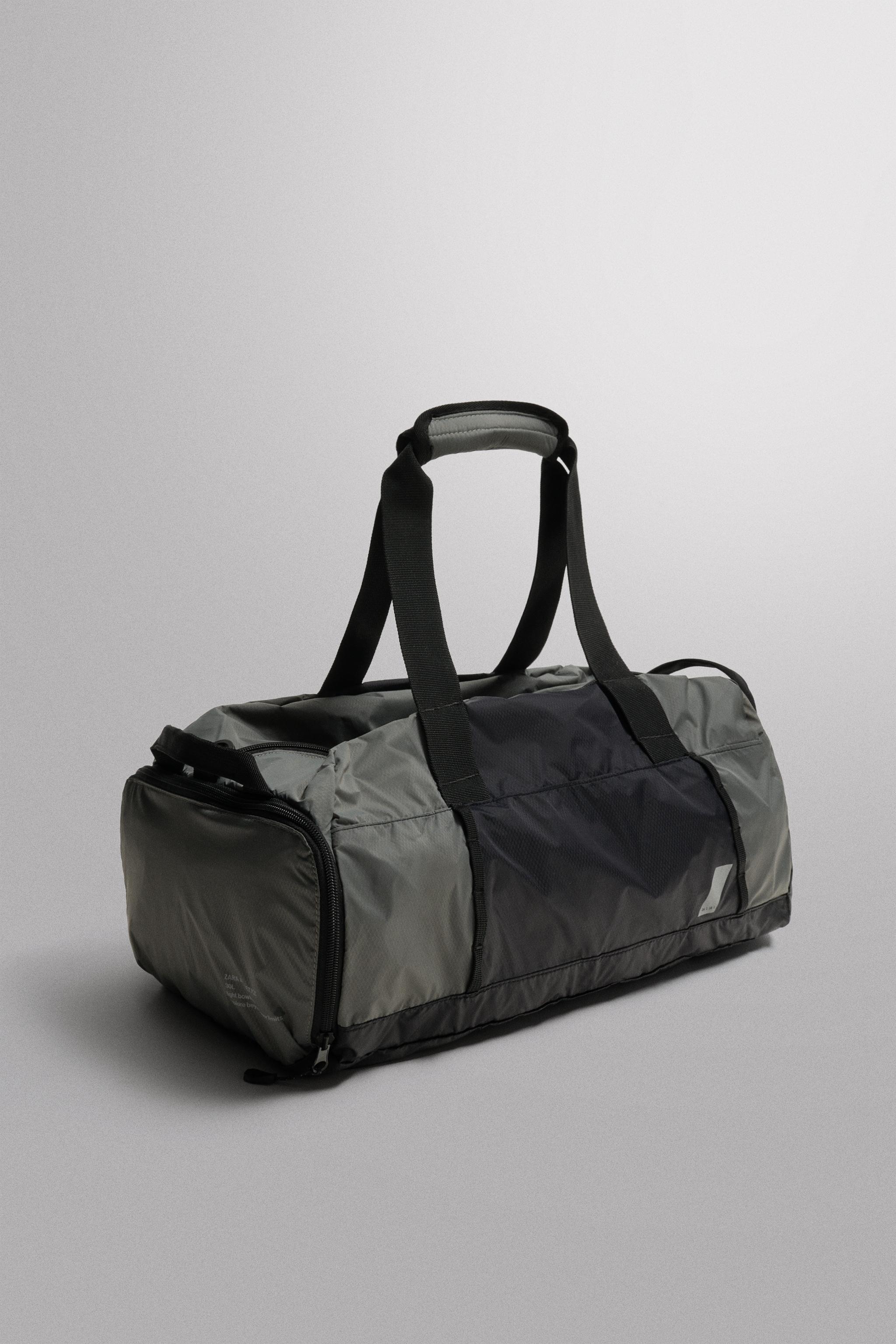 30L パッカブル スポーツボストンバッグ - ブラック | ZARA Japan / 日本