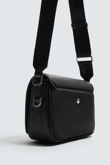 TEXTURED CROSSBODY BAG - Black by Zara - Image 4