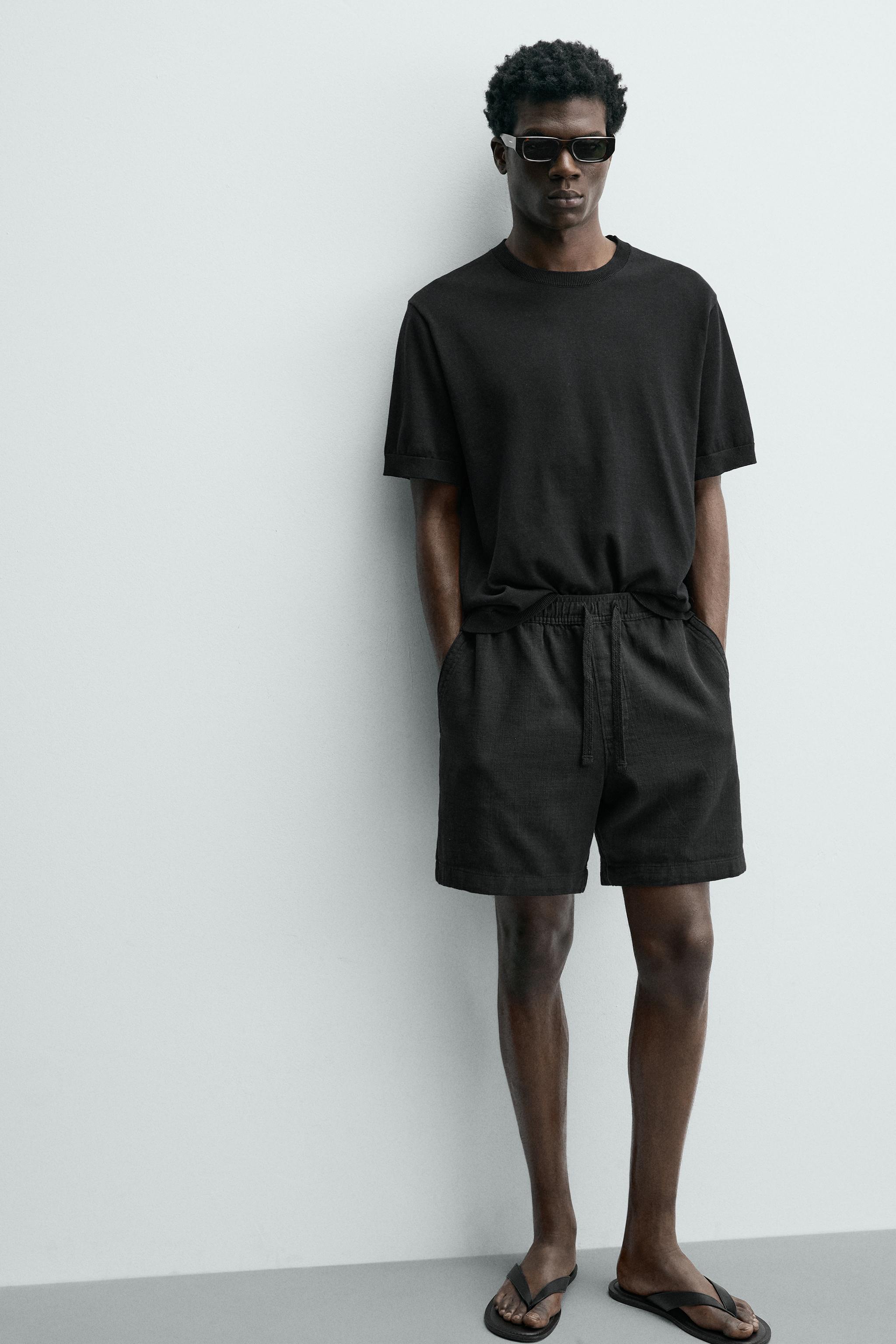 Мужские шорты Zara TEXTURED REGULAR FIT SHORTS — фото 6