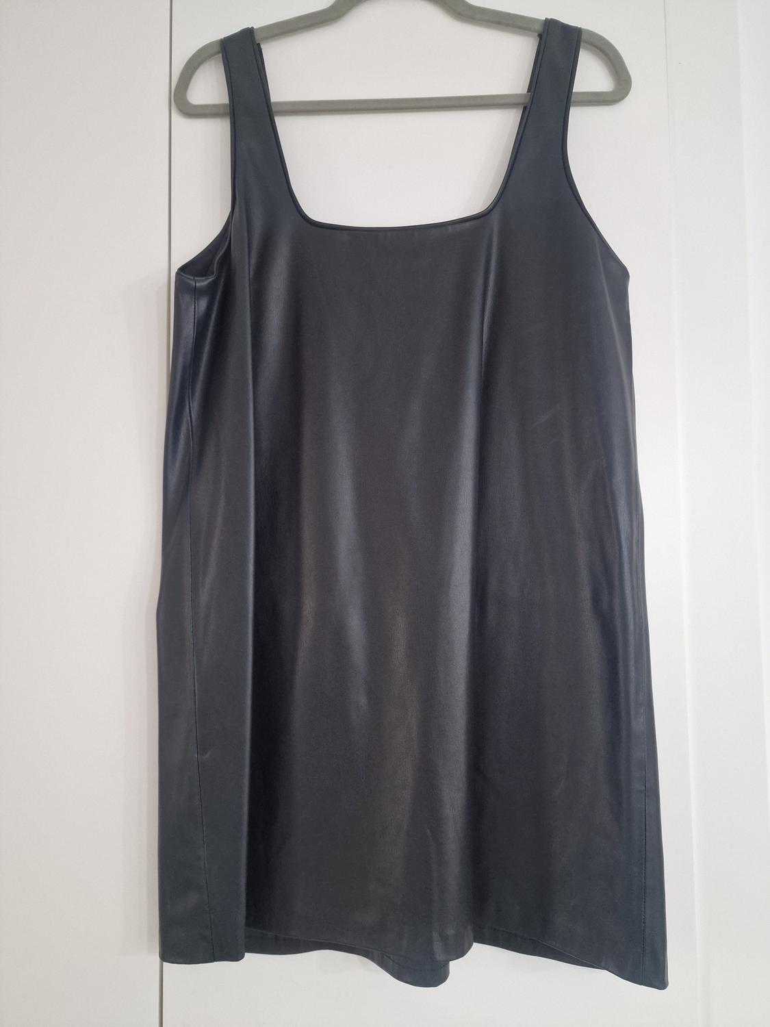 FAUX LEATHER PINAFORE DRESS - Image 3