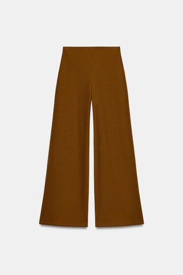 PANTALON LARGE TEXTURÉ - Moutarde de Zara - Image 5