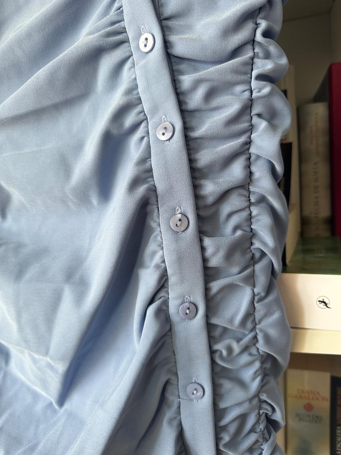 DRAPED SHIRT DRESS - Image 5