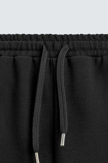 LABELLED JOGGER BERMUDA SHORTS - Black by Zara - Image 8