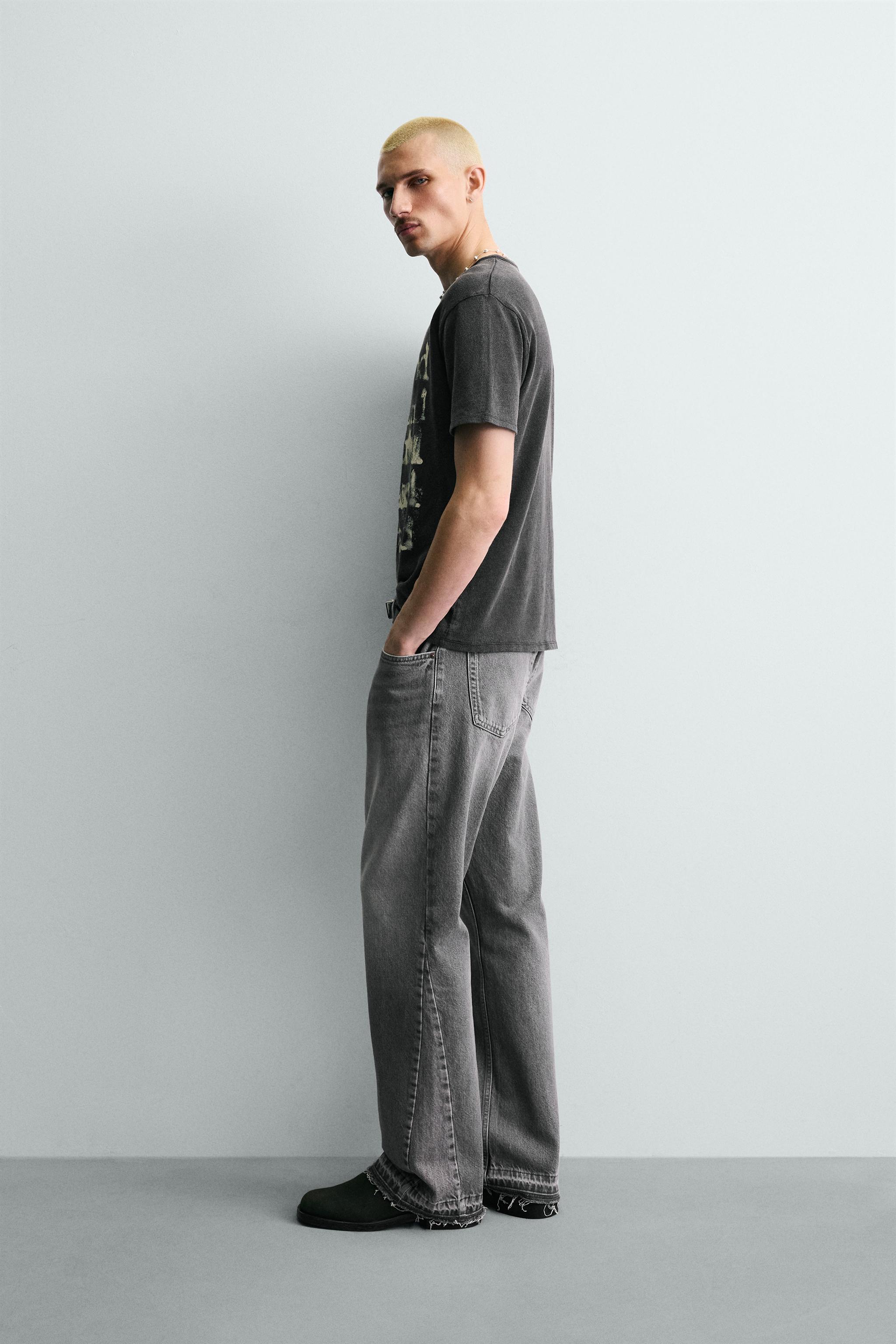WASHED PRINT KNIT T-SHIRT
