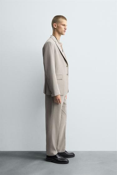 BLAZER DE COSTUME STRUCTURÉ - Grisâtre de Zara - Image 3