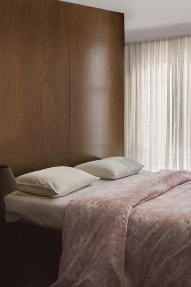DUVET COVER WITH FLORAL AND BRANCH PRINT - Light pink by Zara