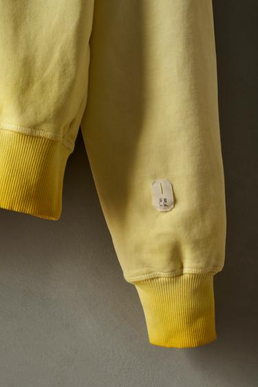 SWEAT DÉLAVÉ GRAPHIQUE X SR_A - Jaune de Zara - Image 2