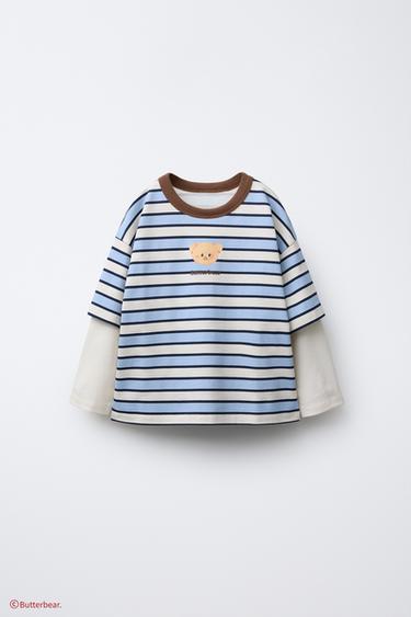 ストライプ柄 BUTTERBEAR © Tシャツストライプ0Zaraのストライプ柄 BUTTERBEAR © Tシャツ - ストライプ - 画像 0