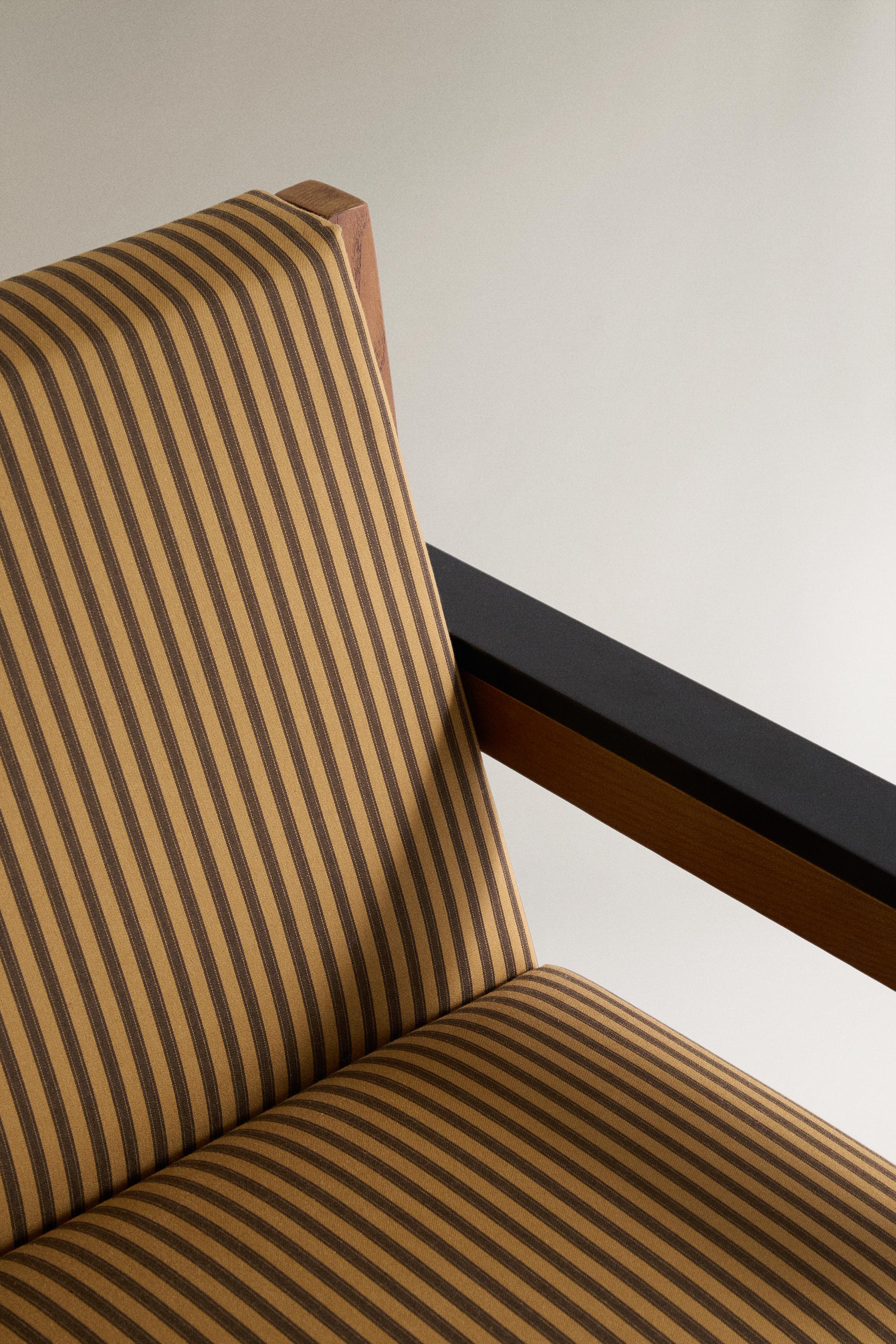 Zara STRIPED ASH ACCENT CHAIR — фото 3