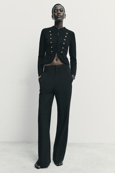CHAQUETA PUNTO BOTONES - Negro de Zara