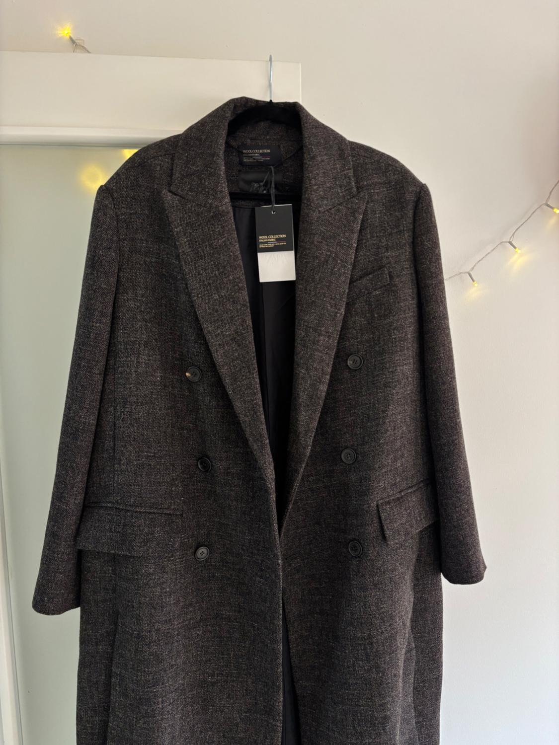WOOL BLEND COAT WITH VENTS ZW COLLECTION - Image 2