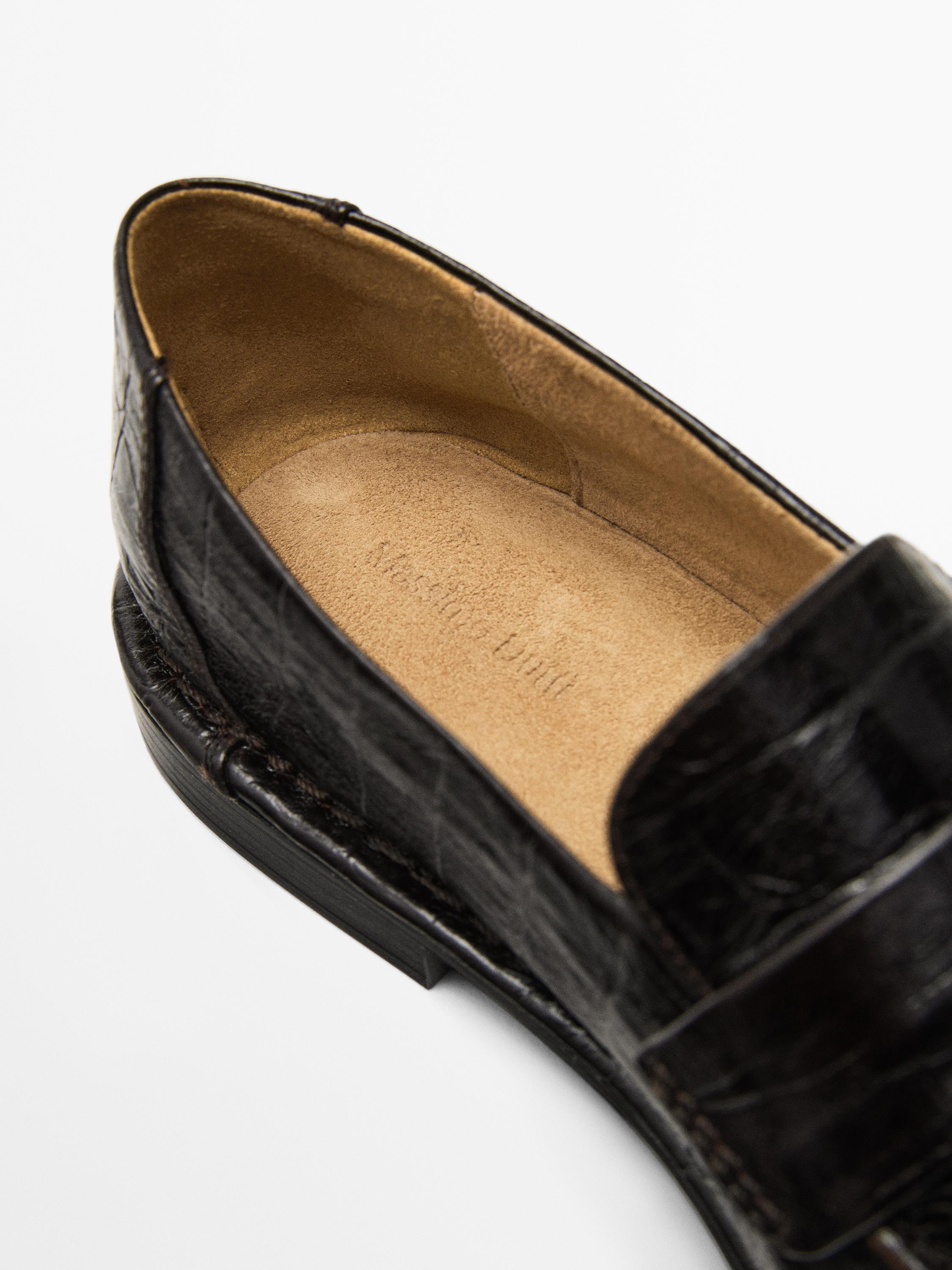 Mocassins effet croco