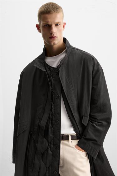 TRENCH TECHNIQUE 2 EN 1 - Noir de Zara - Image 4