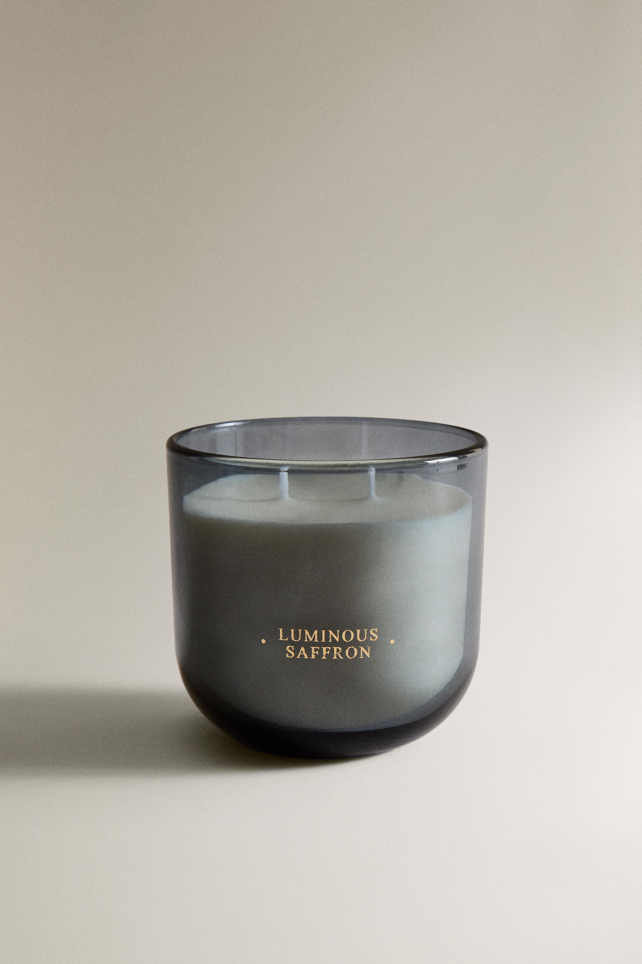 (400 G) LUMINOUS SAFFRON SCENTED CANDLE — Mustard