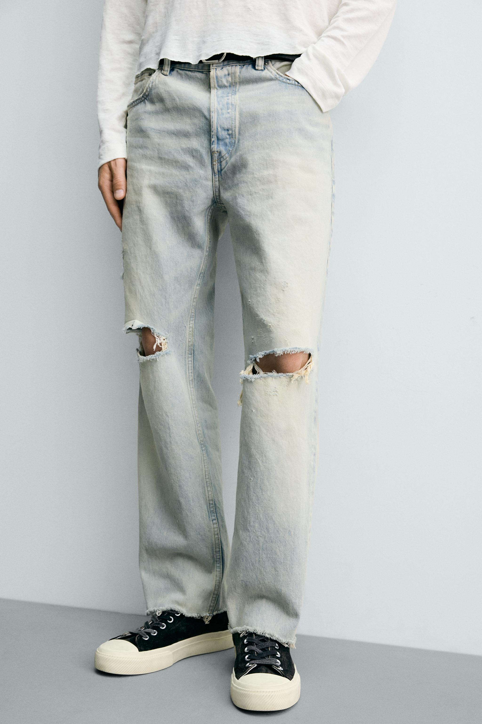 STRAIGHT CROPPED FIT JEANS