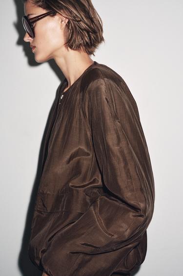 VESTE MATELASSÉE À POCHES ZW COLLECTION - Marron de Zara - Image 5