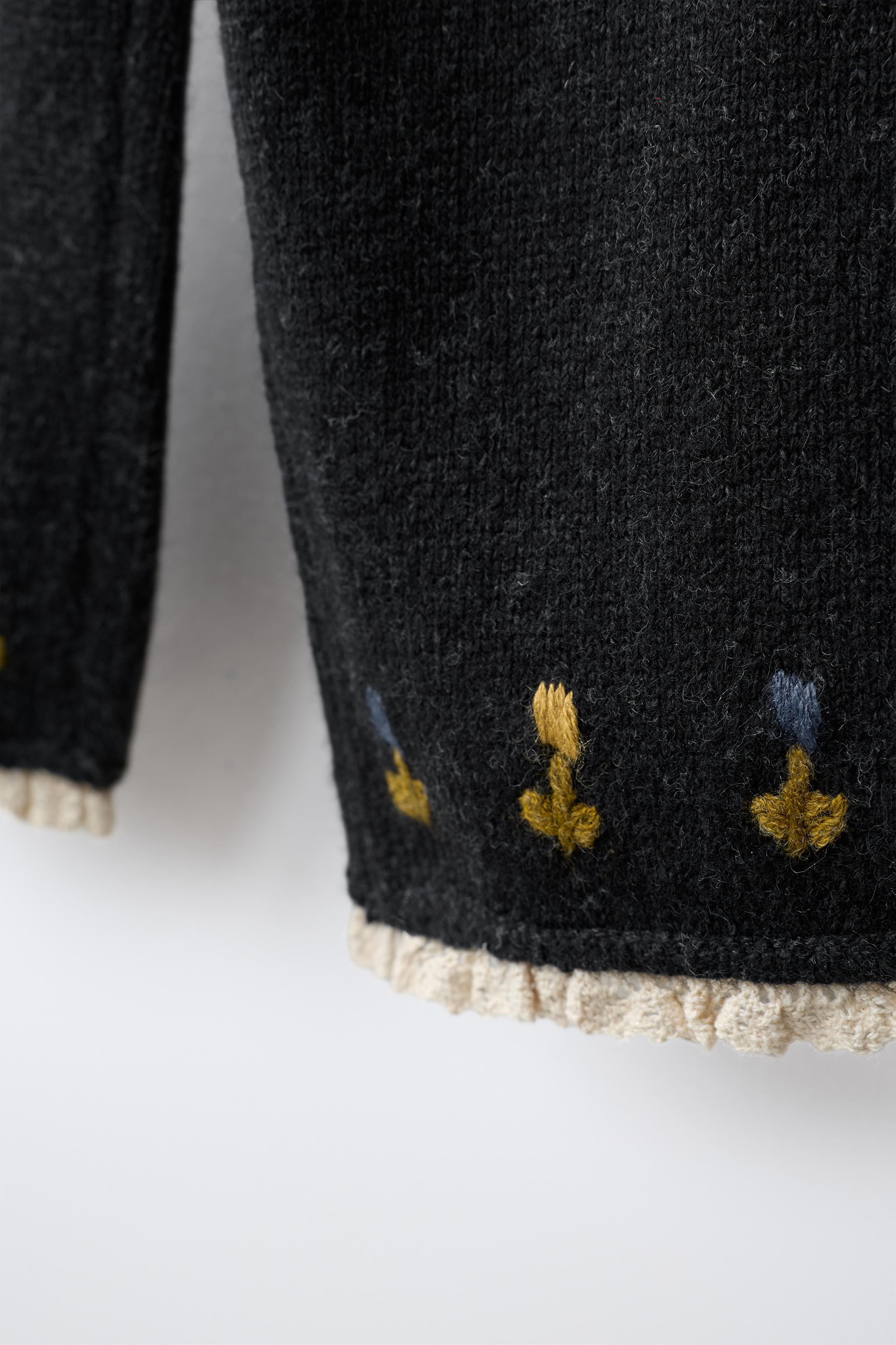 WOOL-BLEND KNIT CULOTTE PANTS