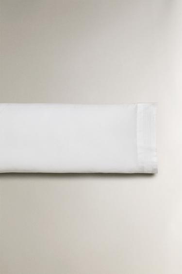 SATEEN PILLOWCASE WITH HEMSTITCHING - White by Zara - Image 3