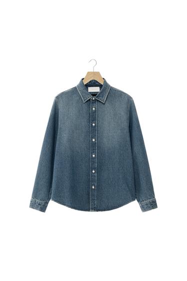 CAMISA DENIM RELAXED FIT - Azul medio de Zara