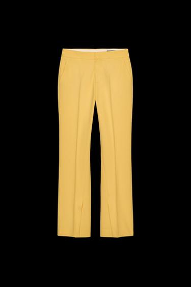 FLARE-HOSE MIT SCHLITZEN, ZW COLLECTION - Pastellgelb von Zara - Bild 0