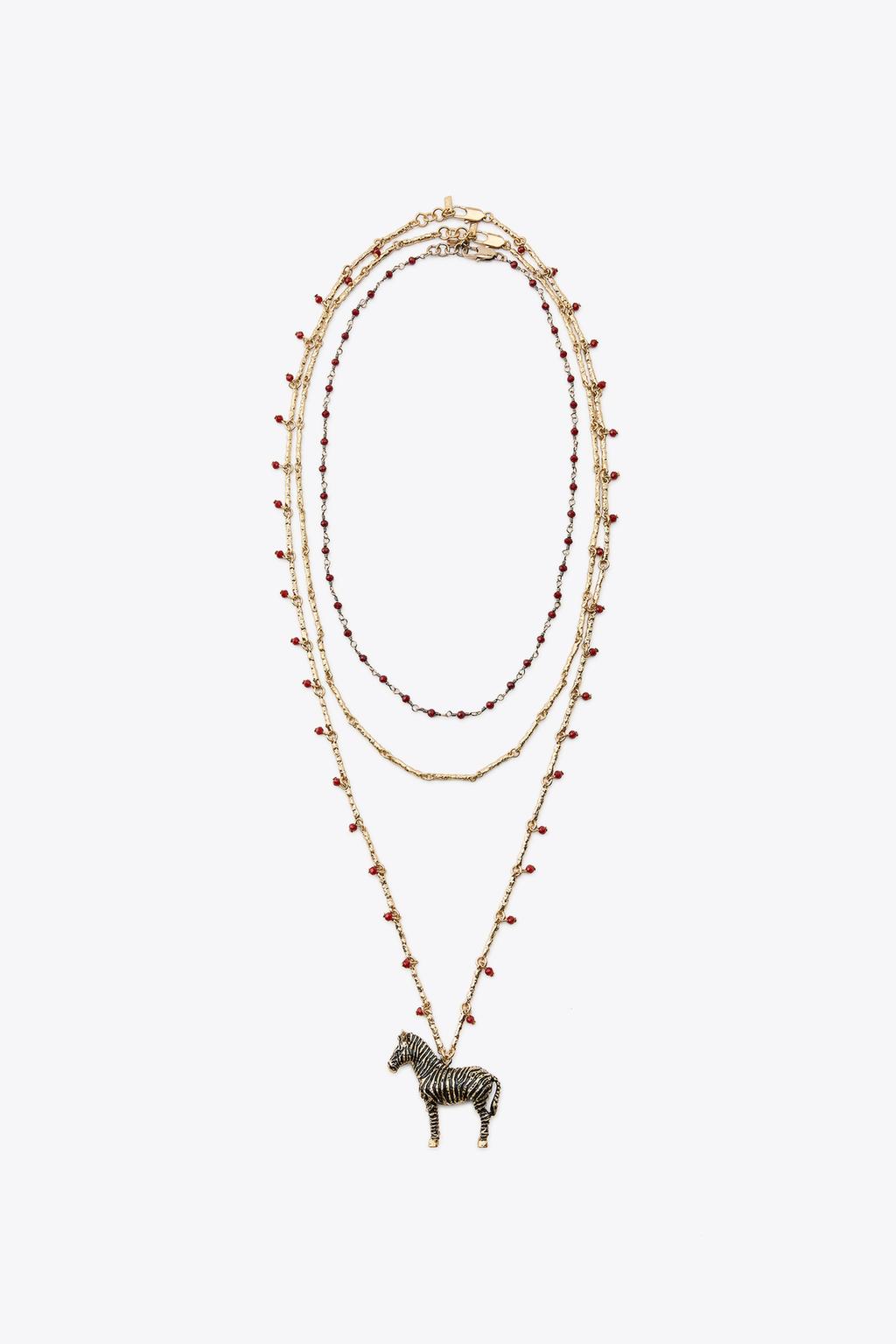3-PACK OF ZEBRA BEAD NECKLACES