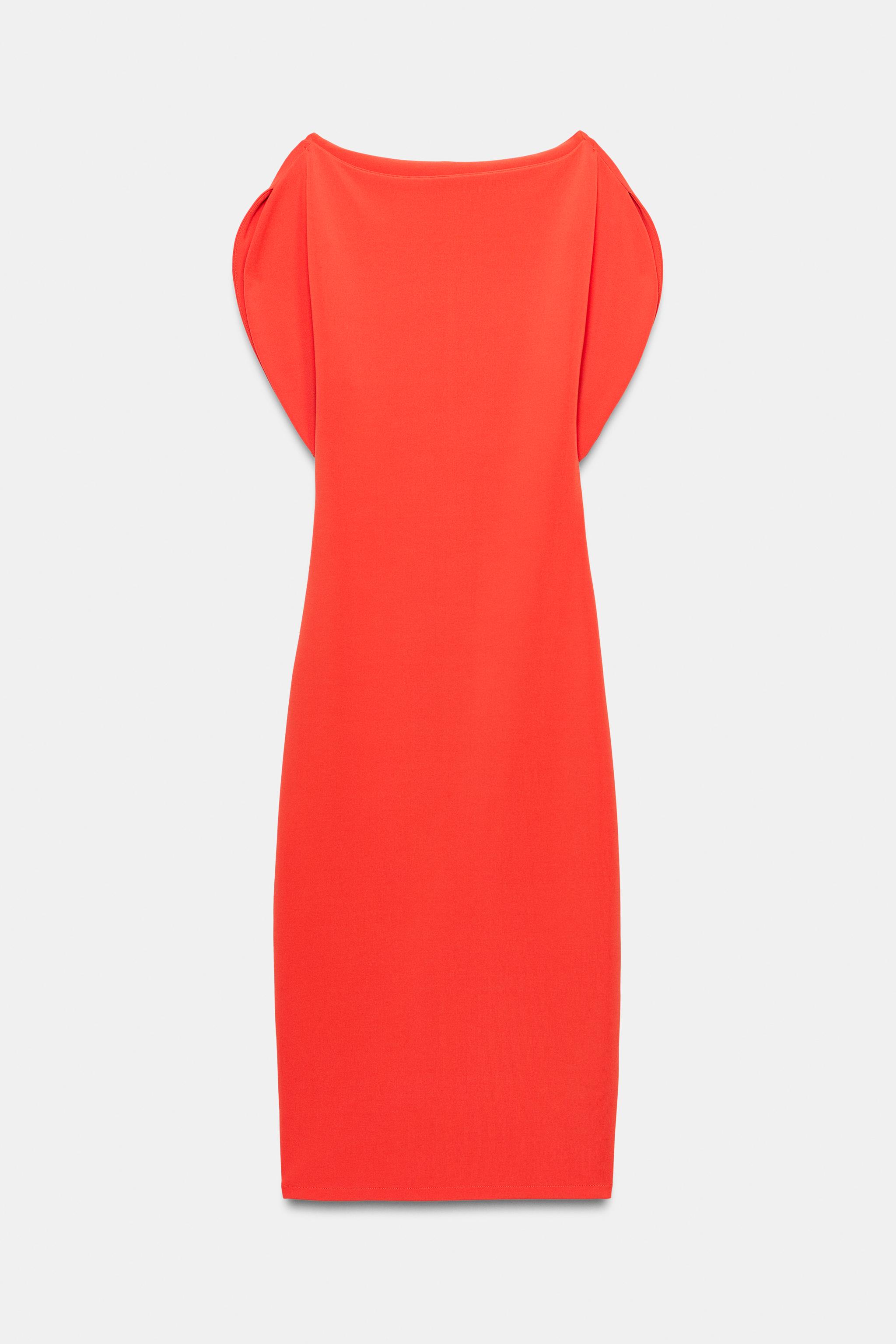 Женские платья Zara VOLUMINOUS MIDI DRESS — фото 10