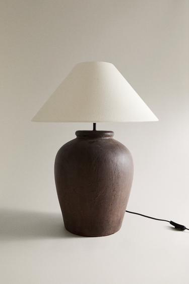 TABLE LAMP WITH CERAMIC BASE - Brown by Zara - Image 5