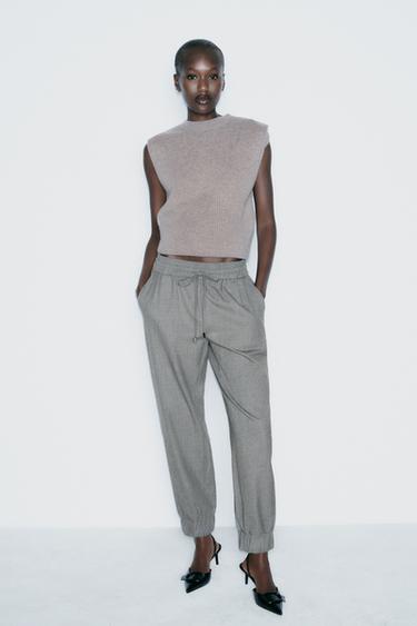 CUFFED JOGGER TROUSERS - Mid-grey by Zara - Image 0