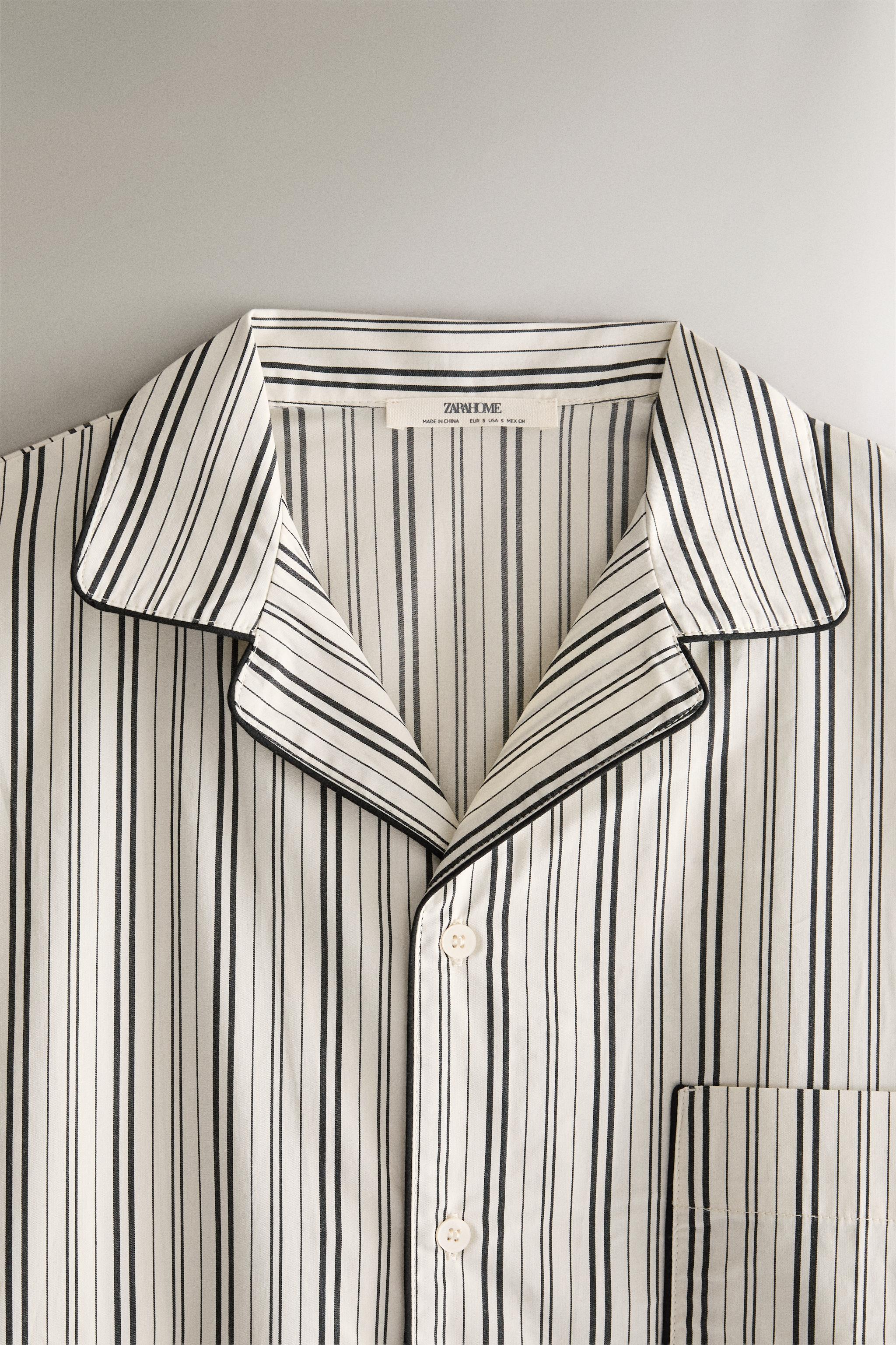 COTTON STRIPED SHIRT — Ecru