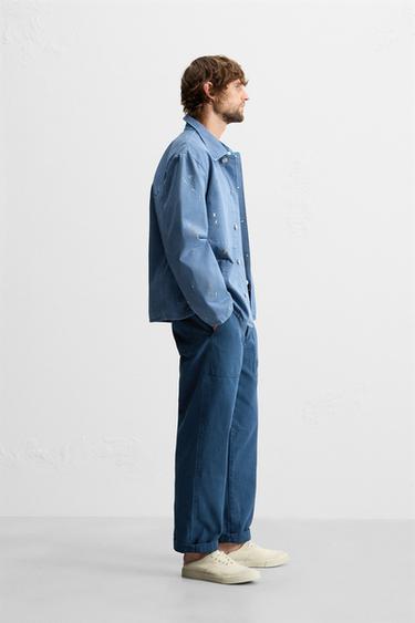 PAINT SPLATTER OVERSHIRT - Bluish by Zara - Image 3