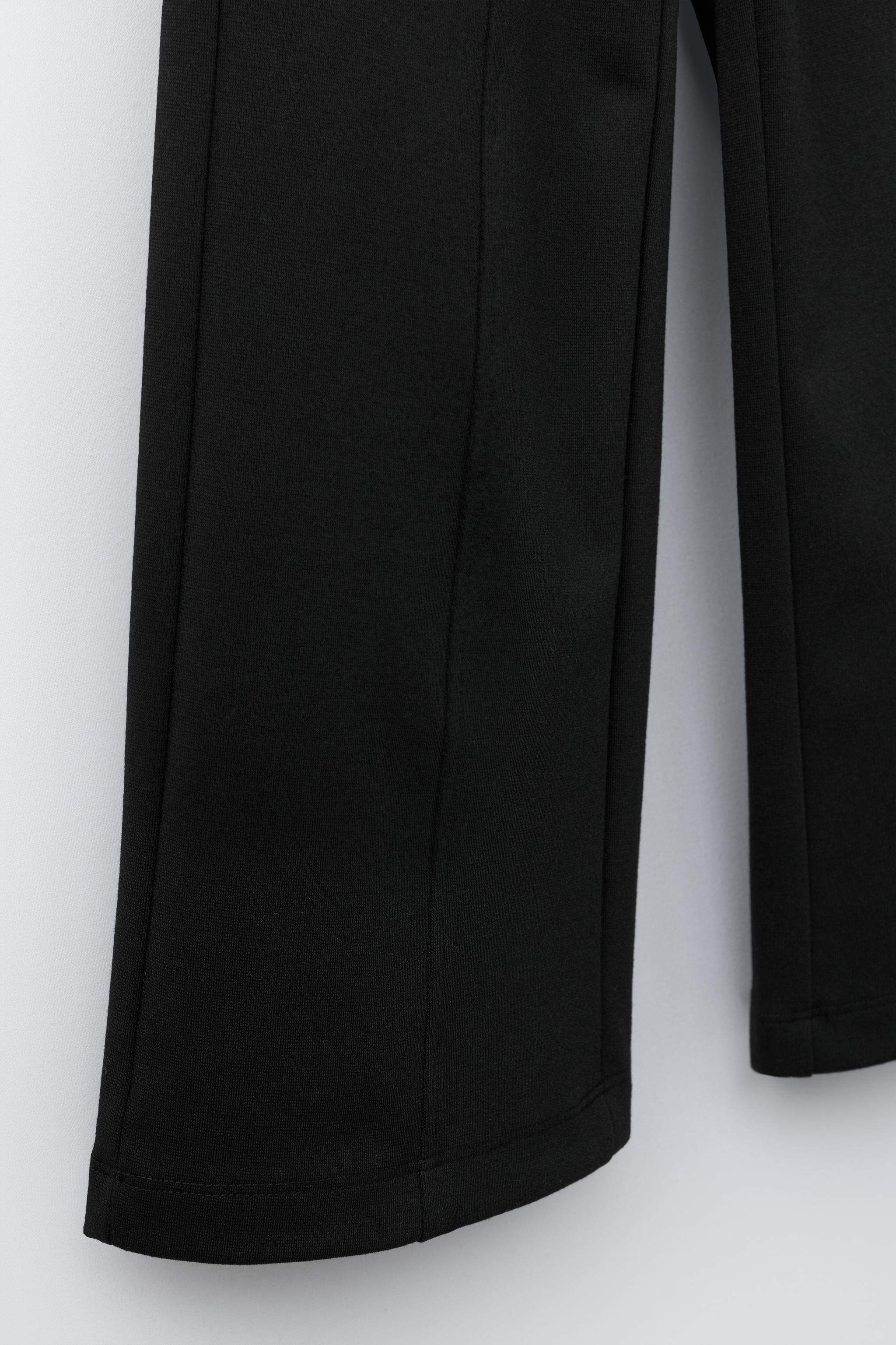 PONTE KNIT WIDE LEG PANTS