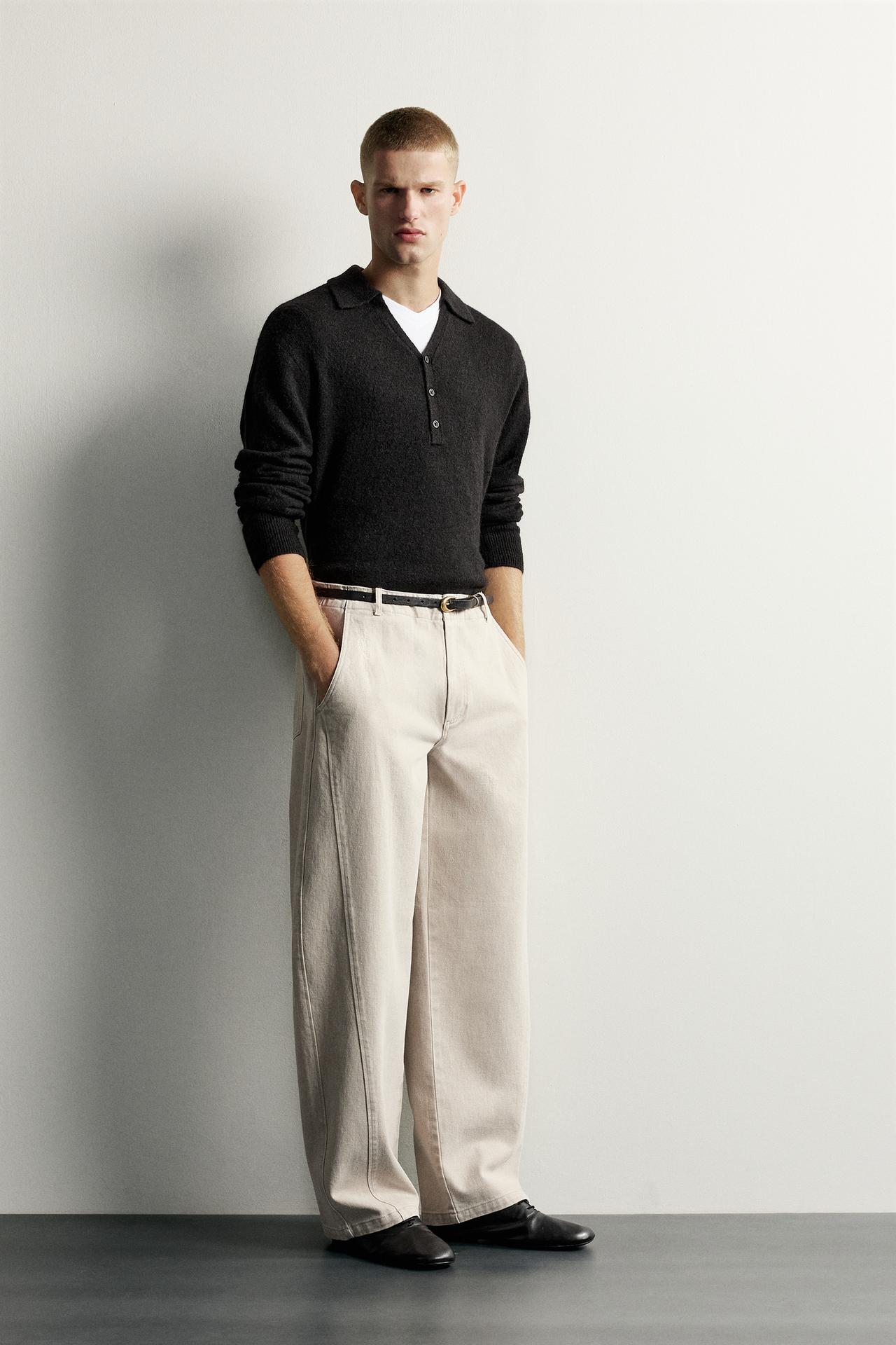 БРЮКИ RELAXED FIT СО СМЕЩЕННЫМИ ШВАМИ