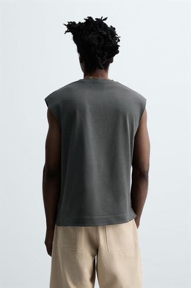 PRINTED & EMBROIDERED TANK TOP © OTIS KWAME KYE QUAICOE - Grey by Zara - Image 2