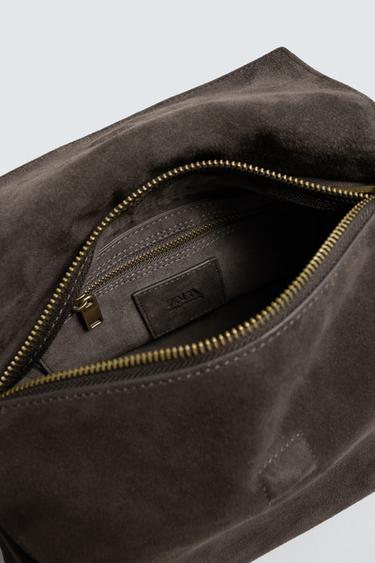 LEATHER CROSSBODY BAG M LIMITED EDITION - Brown by Zara - Image 3