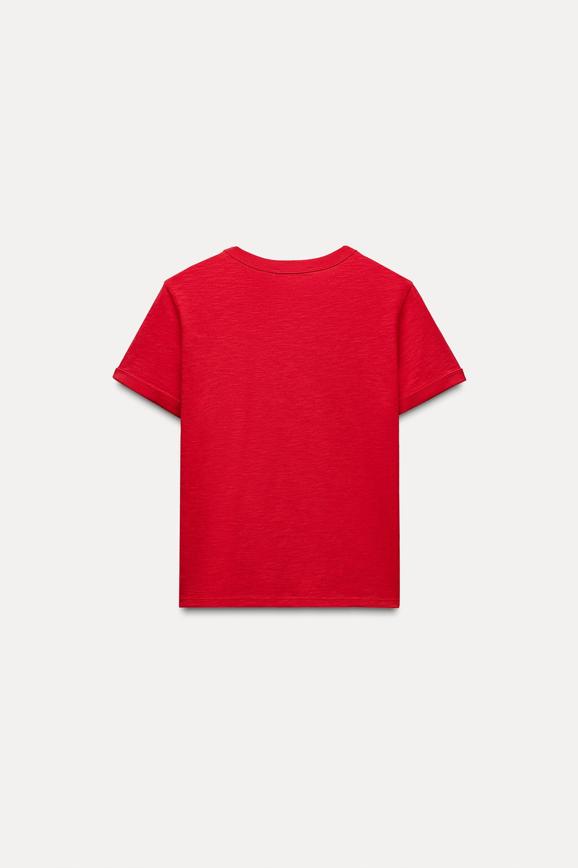 SLOGAN SLUB KNIT T-SHIRT