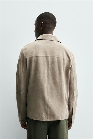 SUEDE LEATHER JACKET - Sand by Zara - Image 2