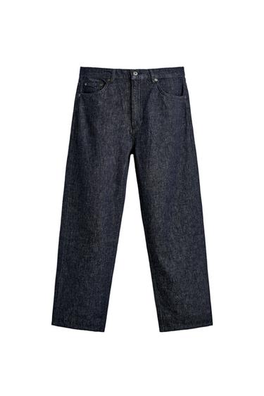 JEANS STRAIGHT FIT ALGODÓN - CÁÑAMO - Azul de Zara