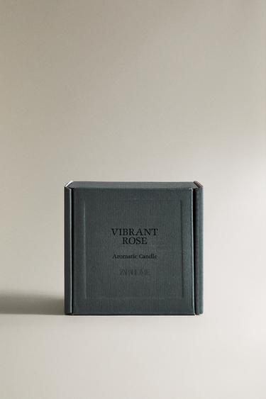 (150 G) VIBRANT ROSE SCENTED CANDLE - Blue grey by Zara - Image 3