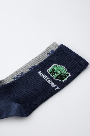 Zara TWO-PACK OF MINECRAFT © MOJANG AB. ™ LONG SOCKS - Blue