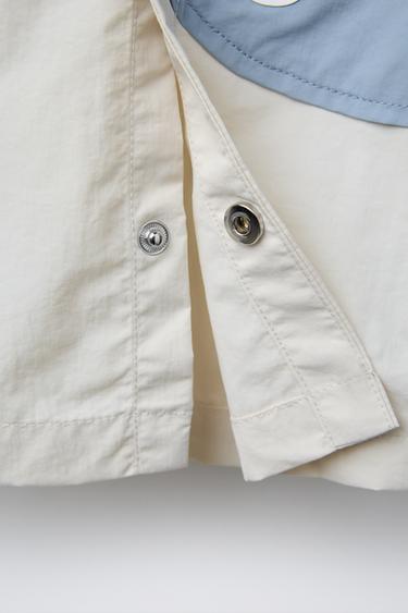 CHEMISE TECHNIQUE À POCHE EN CONTRASTE - Écru de Zara - Image 3